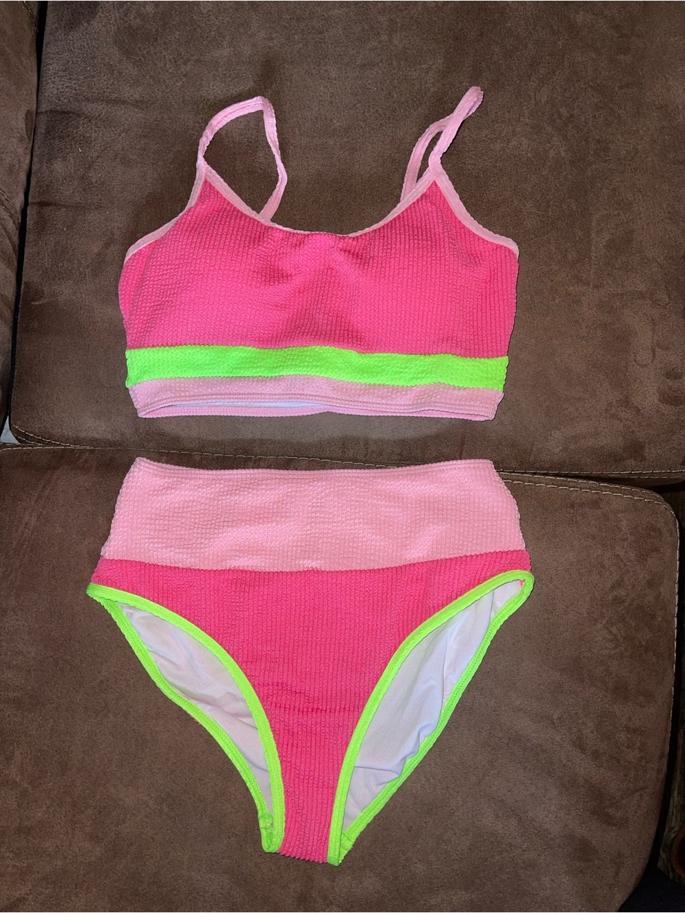 Pink Lily Pink & Green Swimsuit